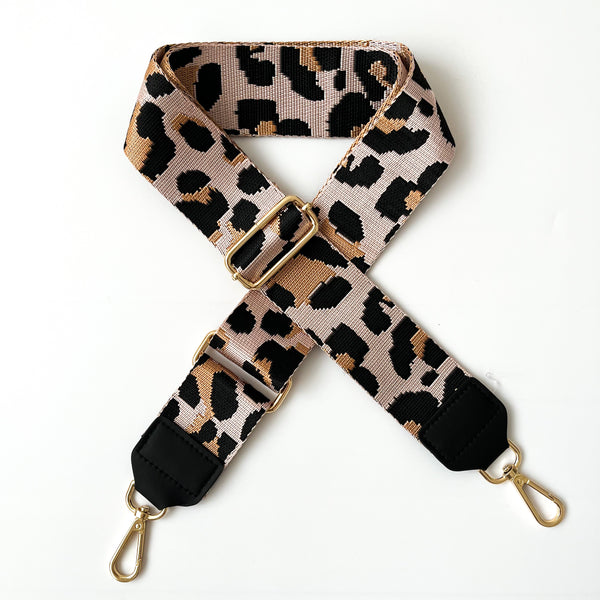 Leopard Pink Bag Strap