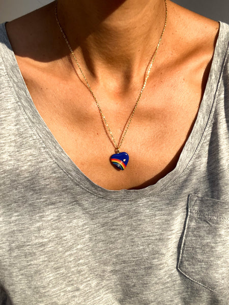 Rainbow Heart Necklace