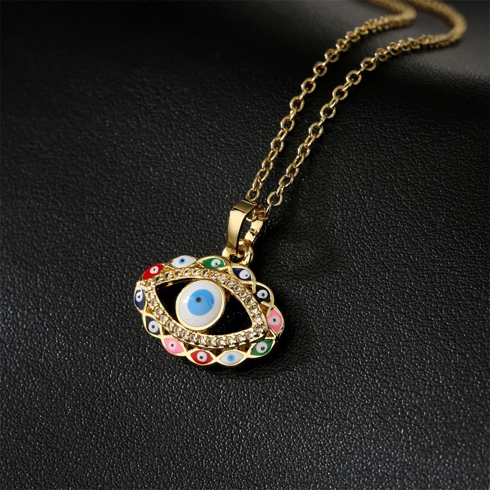 Rainbow Eye Necklace