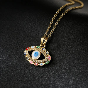 Rainbow Eye Necklace