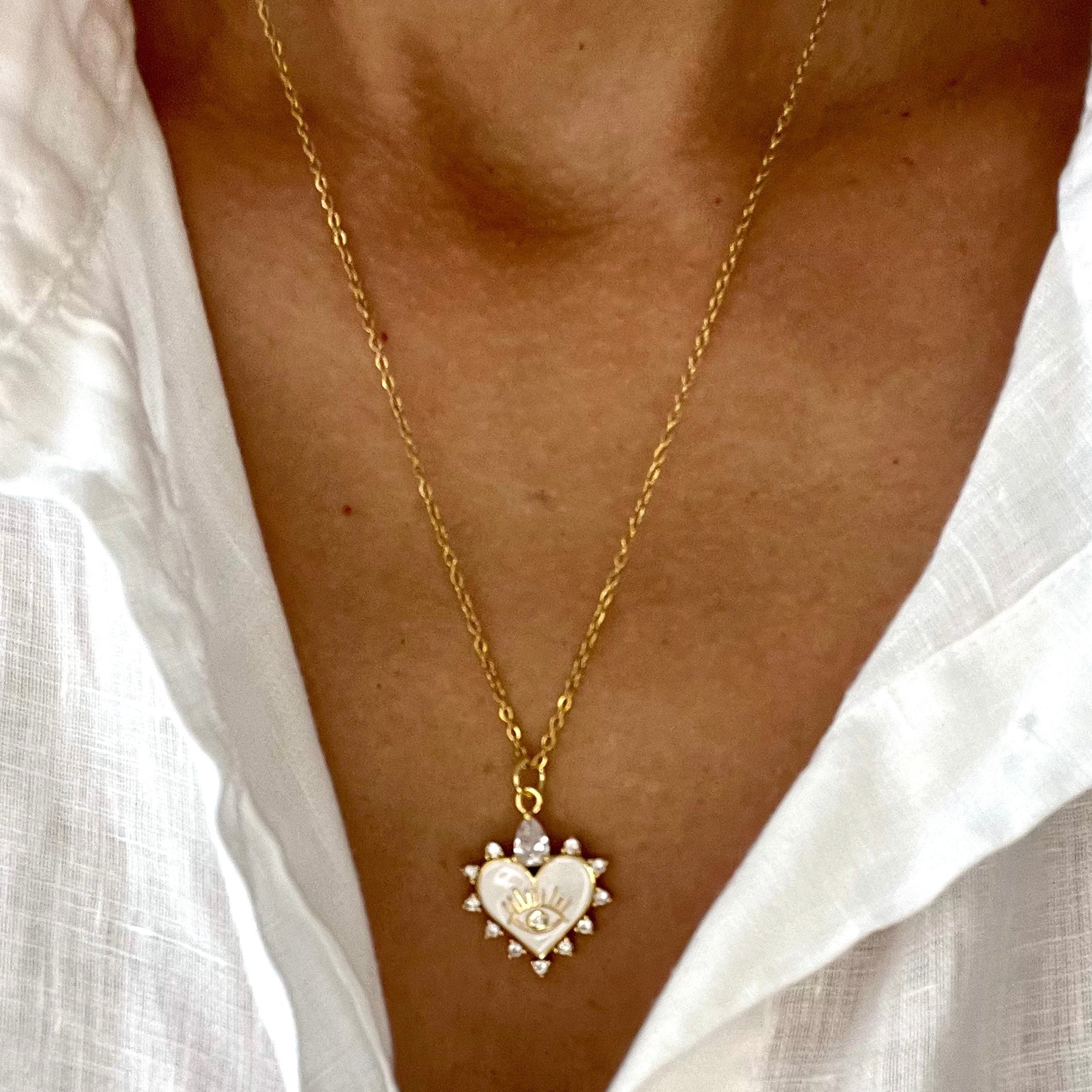 Eva White Necklace