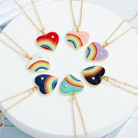 Rainbow Heart Necklace