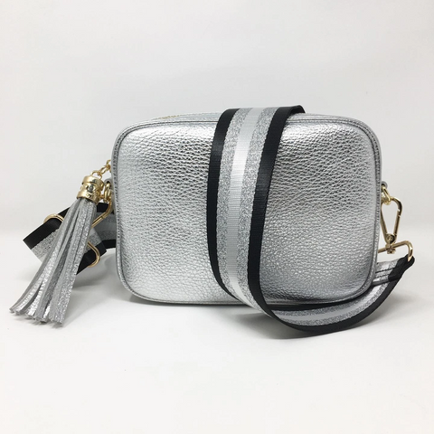 Glitter Silver Bag Strap