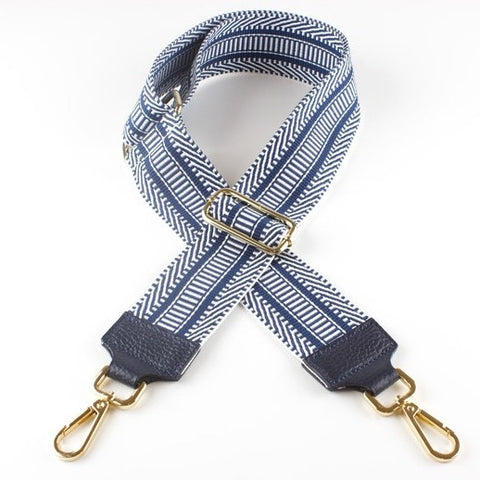 Stripy Navy Bag Strap